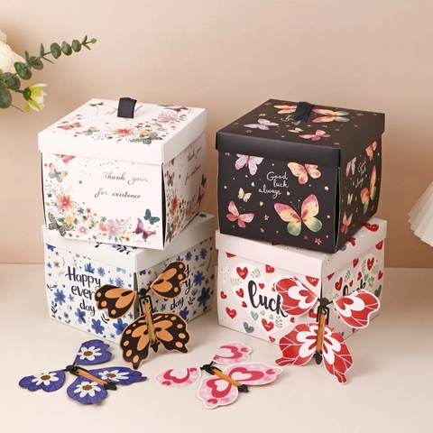 Verrassing Vlinder Exploderende Geschenkdoos Papier Vliegende Vlinders DIY Feest Verjaardag Bruiloft Decoratie