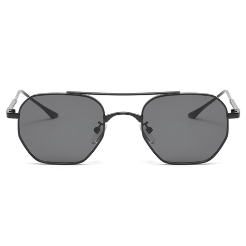 Occhiali Da Sole Esagonali Retro Metallo Doppio Ponte Protezione UV400 Piccola Montatura Lenti Sfumate Geometriche Moda Unisex