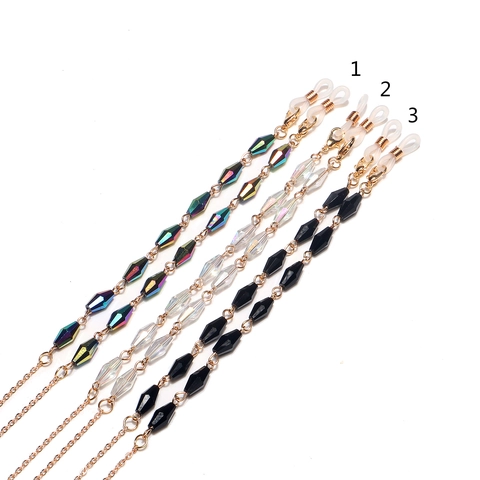 Crystal Rhinestone Glasses Chain Metal Non-slip Eyewear Lanyard Neck Strap Sunglasses Holder Fashion Accessory For Women
