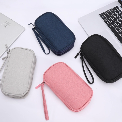 Travel Digital Accessories Storage Bag Waterproof Oxford Cloth Multi Layer Cable Organizer Pouch Electronic Gear Case
