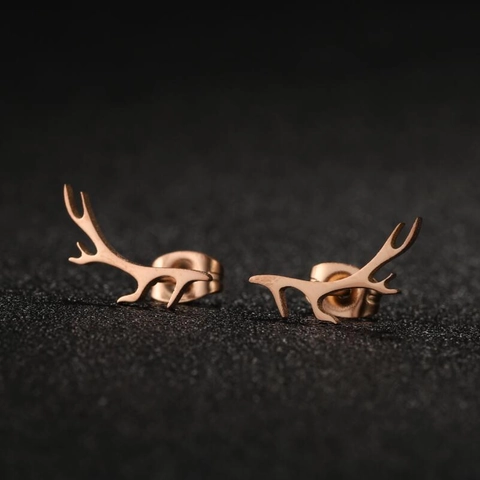 Mini Stainless Steel Stud Earrings Cartoon Animal Cat Deer Bee Bird Snake Crown Shape Tiny Simple Jewelry For Women