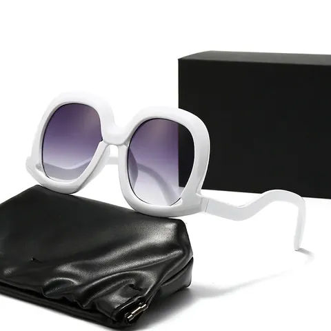 Mode Übergroße Unregelmäßige Wellenrahmen Sonnenbrille UV400 Schutz PC Material Retro Verlaufslinsen Damen Herren