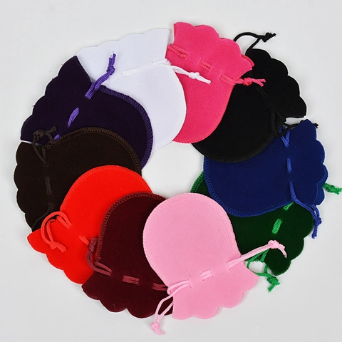 Sacchetti Per Gioielli In Velluto Con Coulisse Bordo A Conchiglia Piccoli Sacchetti Regalo Per Orecchini Anelli Collane