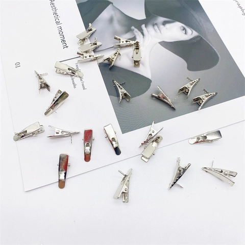 Mini Pinzas De Cocodrilo Metálicas Color Plata Pinzas De Hierro Con Resorte Para Decoración Navideña Manualidades Accesorios