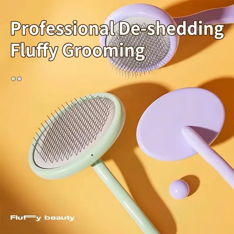Pet Slicker Bürste Edelstahlstifte Für Unterwolle Haarausfall Entfilzung Pflegewerkzeug Ergonomischer Griff Für Hunde Katzen