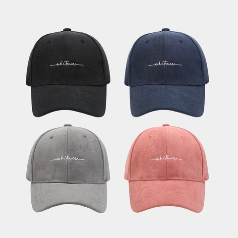 Unisex Adjustable Cotton Embroidery Whatever Letter Baseball Cap Outdoor Casual Sports Sun Protection Hat For Men Women