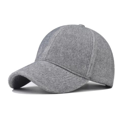 Winter Warm Faux Cashmere Baseball Cap Solid Color Plush Fleece Soft Peaked Hat Adjustable Outdoor Casual For Men Women