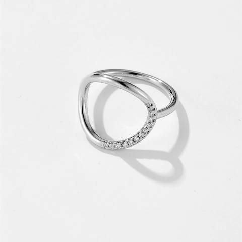 Vintage Hohl Rund Kupfer Ring Für Damen Mit Strass Eingelegt Geometrisch Gold Silber Galvanisiert Mode Finger Schmuck