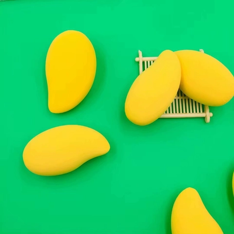Mango Vorm Make Up Spons Latexvrij Hydrofiel Polyurethaan Droog Nat Gebruik Water Uitzetbaar Foundation Blender Poederdons Tool