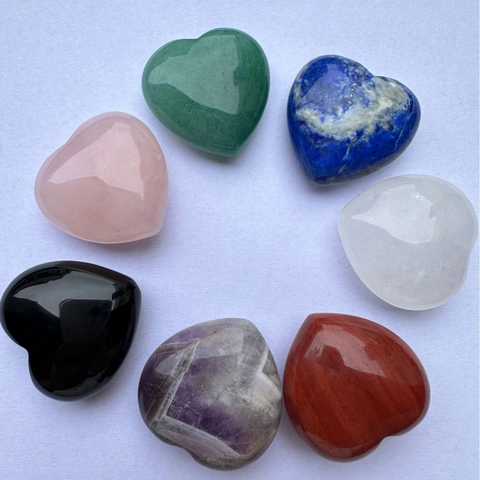 Ciondoli In Pietra Naturale E Cristallo A Forma Di Cuore Pietre Curative Per Meditazione Chakra Decorazioni Per La Casa
