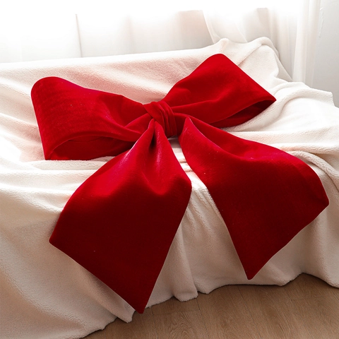 Lazo De Navidad Gigante De Terciopelo Rojo Adorno Colgante Extra Grande Para Árbol Casa Fiesta Boda Decoración De Pared Festiva