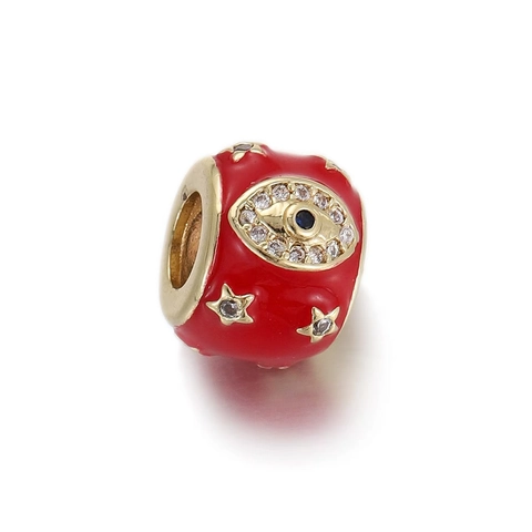 Ciondoli Occhio Farfalla Rame Placcato Oro Con Smalto Zircone Per DIY Collane Bracciali Accessori Per La Creazione Di Gioielli