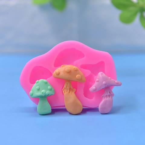 Pilz Silikonform Flexibel Für Tortendeko Schokolade Fondant Süßigkeiten Harz DIY Handwerk Rosa Niedlich