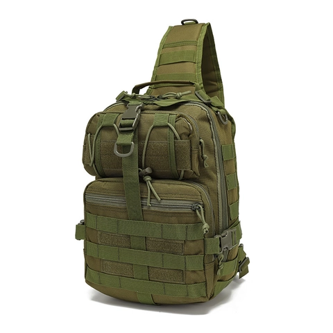 Tactical Chest Bag Waterproof Oxford Cloth Molle System Crossbody Sling Shoulder Pack Outdoor Hiking Military Men Sports