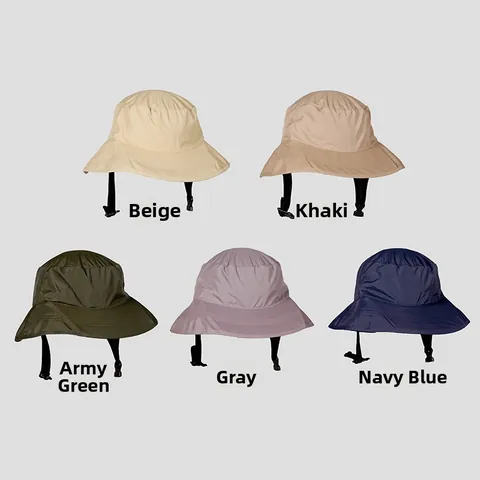 Outdoor Nylon Quick Dry Bucket Hat UPF 50+ Sun Protection Windproof Fisherman Hat With Adjustable Strap For Men Women
