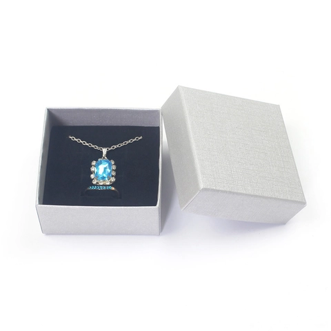 Square Rectangular Paper Cardboard Jewelry Box For Rings Earrings Necklace Bracelet Gift Packaging Case With Foam Insert