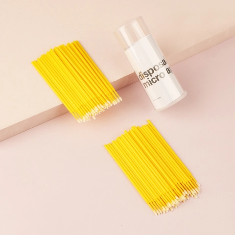 Disposable Micro Borstels Wimperverlenging Reinigingsstaafjes Plastic Handvat Fiber Tip Makeup Tool Voor Tatoeage