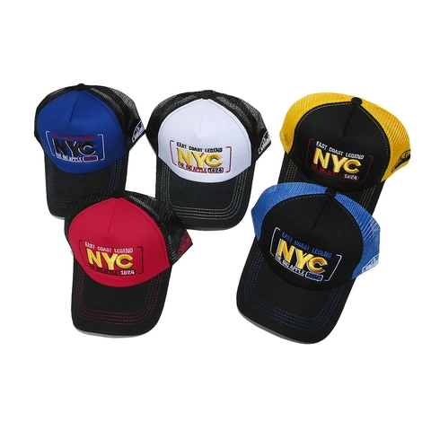 Berretto Da Baseball Mesh Trucker Hat NYC Ricamo Traspirante Protezione Solare Aperto Regolabile Vintage Sport
