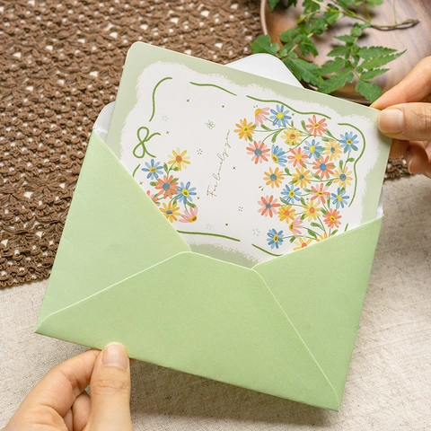 3D Pop Up Greeting Cards Flower Bouquet Paper Hot Stamping Handmade Blessing Gift For Birthday Teacher Day Valentine