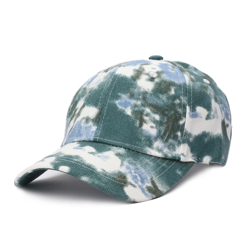 Tie-Dye Baseball Cap Sun Protection Summer Outdoor Fashion Graffiti Style Adjustable Peaked Hat For Women Men