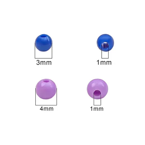 Acrylic Round Beads Candy Color Straight Hole For DIY Jewelry Making Bracelet Crafting Smooth Plastic Versatile Fashion