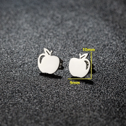 Stainless Steel Stud Earrings Sports Football Baseball Rugby Apple Sun Arrow Heart Lock Key Minimalist Punk Jewelry For Women
