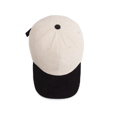 Vintage Corduroy Baseball Cap Colorblock Adjustable Hip Hop Hat For Men Women Casual Outdoor Fashion Sun Protection Hat