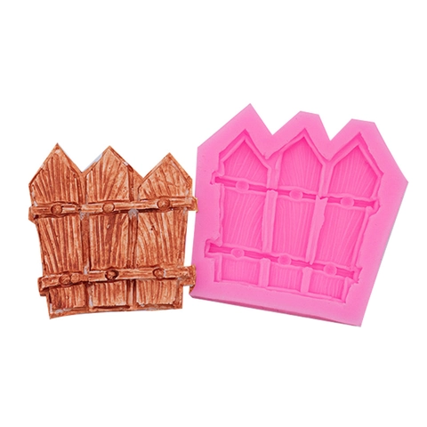Fence Silicone Mold Wood Grain Texture DIY Fondant Chocolate Cake Decorating Tool Sugar Craft Clay Dessert Decor