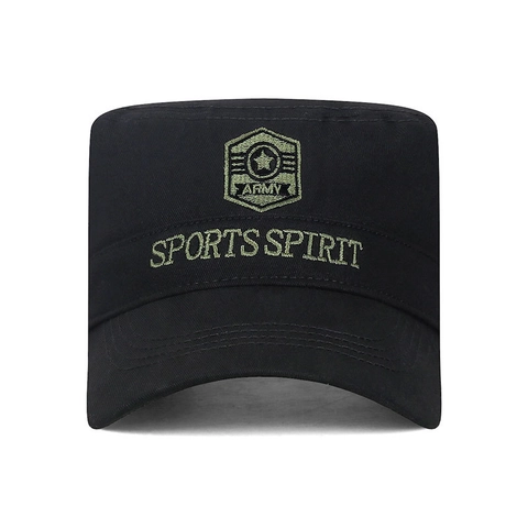 Berretto Cadet Da Uomo In Cotone Regolabile Stile Militare Cappello Piatto Camuffamento Traspirante Sport All Aperto Protezione Solare