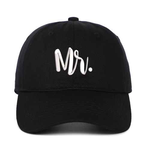 Baseball Cap Embroidered Mr Mrs Letters Cotton Adjustable Casual Dad Hat For Couples Wedding Honeymoon