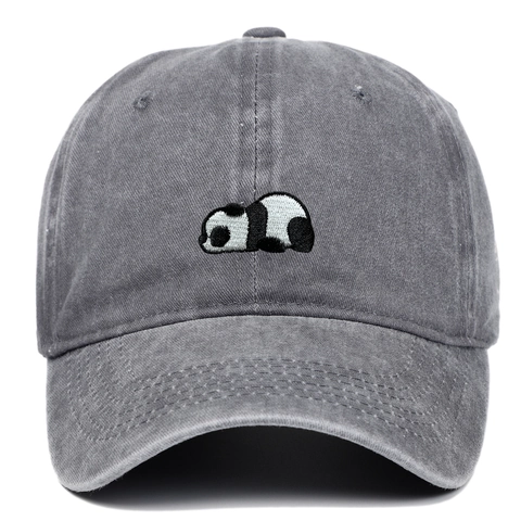 Cappellino Da Baseball Ricamo Panda Cotone Lavato Vintage Cappello Da Sole Per Uomo Donna Esterno Regolabile