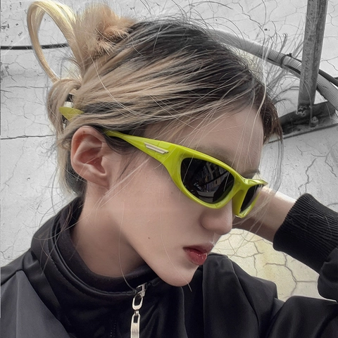 Occhiali Da Sole Sportivi Y2K Polarizzati UV400 Avvolgenti Occhio Di Gatto Ciclismo Per Uomo Donna Tendenza PC