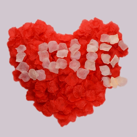 Artificial Rose Petals Satin Fabric Romantic Wedding Decoration Proposal Valentine Day Party Supplies