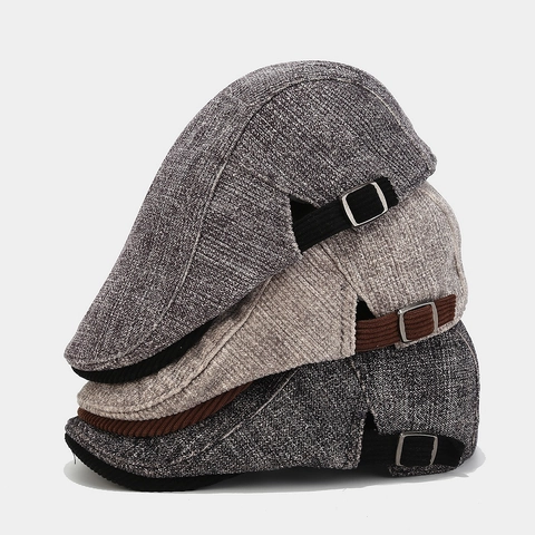 Vintage Schiebermütze Für Herren Cord Patchwork Flat Cap Britischer Stil Retro Malermütze Verstellbare Jagdmütze
