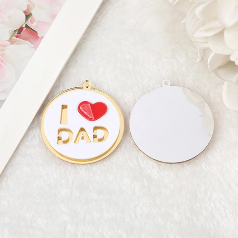 Acrylic Mother's Day Father's Day Charms Lip Heart Shape Pendants For DIY Jewelry Making Necklaces Earrings