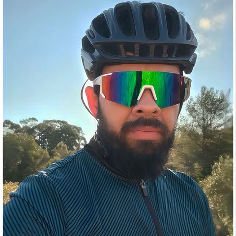 Lunettes De Soleil Sport Cyclisme Protection UV400 Extérieur Mode Shield Unisexe Monture PC Coupe-Vent