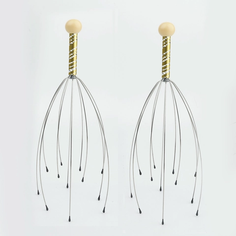 Manual Head Scalp Massager Octopus Shaped Stainless Steel Wire Claw For Stress Relief Relaxation Portable Personal Care