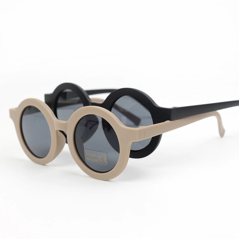 Kids Sunglasses Round Frame Matte UV400 Protection Retro Fashion Cartoon Sun Glasses For Boys Girls Outdoor Toddler