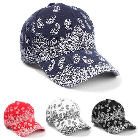 Paisley Print Baseball Cap Baumwolle Polyester Verstellbar Bandana Muster Retro Streetwear Unisex Sonnenhut