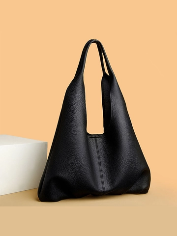 Borsa Tote Grande Da Donna In Morbida Pelle PU Trama Martellata Borsa A Tracolla Minimalista Moda Pendolare Hobo A Mano