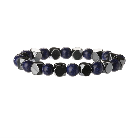 Naturstein Perlenarmband Hämatit Tigerauge Lavastein Elastisch Yoga Energie Heilung Armband Für Herren Damen