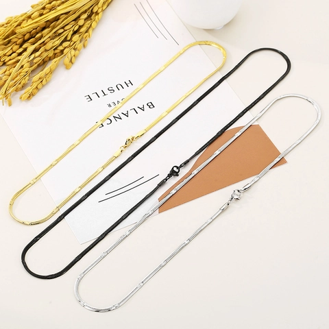 Collar De Cadena De Serpiente Plana Acero Inoxidable Gargantilla Minimalista Para Hombre Mujer Joyería Moda