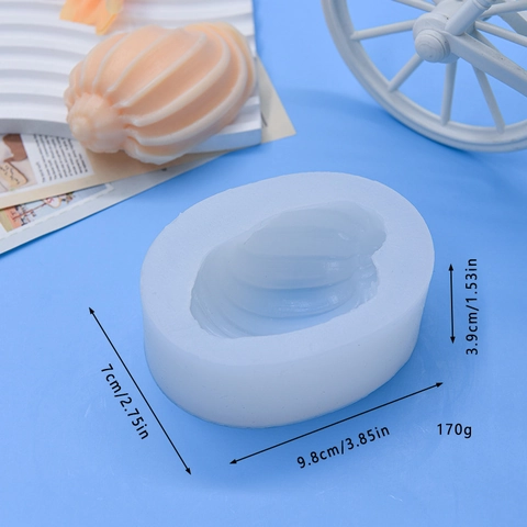 Molde De Silicona Forma De Concha 3D Espiral Caracol De Mar DIY Horneado Pastel Vela Jabón Resina Artesanía Herramienta