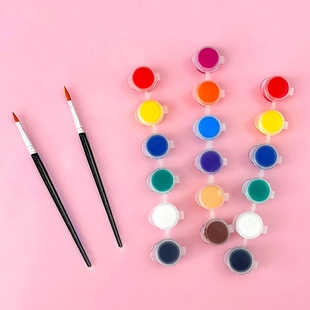 Mehrfarbiges Acrylfarben Set Für DIY Studenten Kunst Malerei Wasserdichter Pigmentstreifen Mit Pinsel Für Steine Basteln