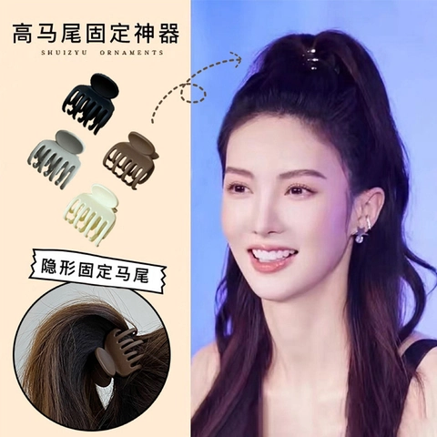Molletta Per Capelli In Plastica Opaca Fissatore Per Coda Di Cavallo Alta Fermaglio A Squalo Accessori Per Donne Ragazze