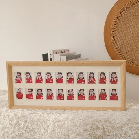 Multi Aperture Photo Frame Wooden Collage Picture Frame Grid Display For Baby Growth Memories Home Decor Minimalist