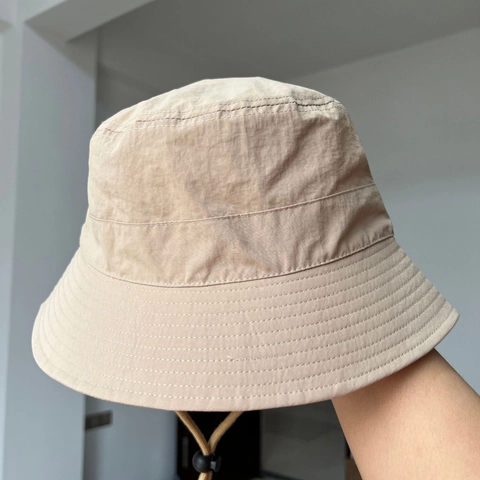 Sombrero de Pescador de Algodón Unisex Minimalista Color Sólido Protección Solar Con Cordón Ajustable Secado Rápido