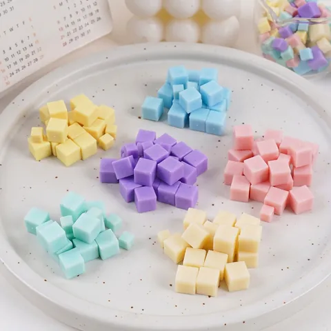 Miniatuur Simulatie Vierkant Suikerklontjes PVC Macaron Kleur DIY Craft Materiaal Voor Sieraden Maken Decoratie