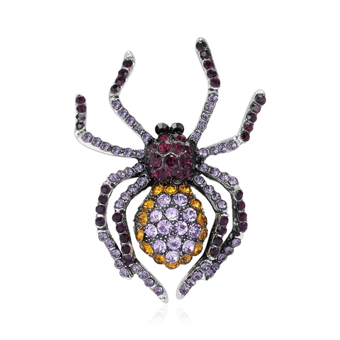 Spilla A Ragno In Lega Con Strass Vintage Halloween Pin Animale Gioielli Di Moda Accessori Per Uomo E Donna