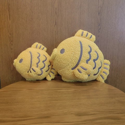 Taiyaki Pluche Speelgoed Visvormig Kussen Zacht Lamswol Borduurwerk Decoratief Dierlijk Kussen Voor Bank Huisdecoratie